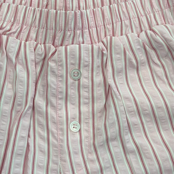 Happily Grey HG Pajama Boxer Shorts Set of 2 Pink and White Bows and Stripes - Picture 10 of 15